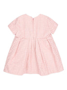 Abito per neonata Fendi Kids rosa con fiocco sul davanti BFB589 AVW6 F0ZKY FENDI KIDS 