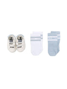 Sneakers per neonati Golden Goose Kids bianche con dettaglio tallone azzurro F00534F007129 11409 GOLDEN GOOSE KIDS 