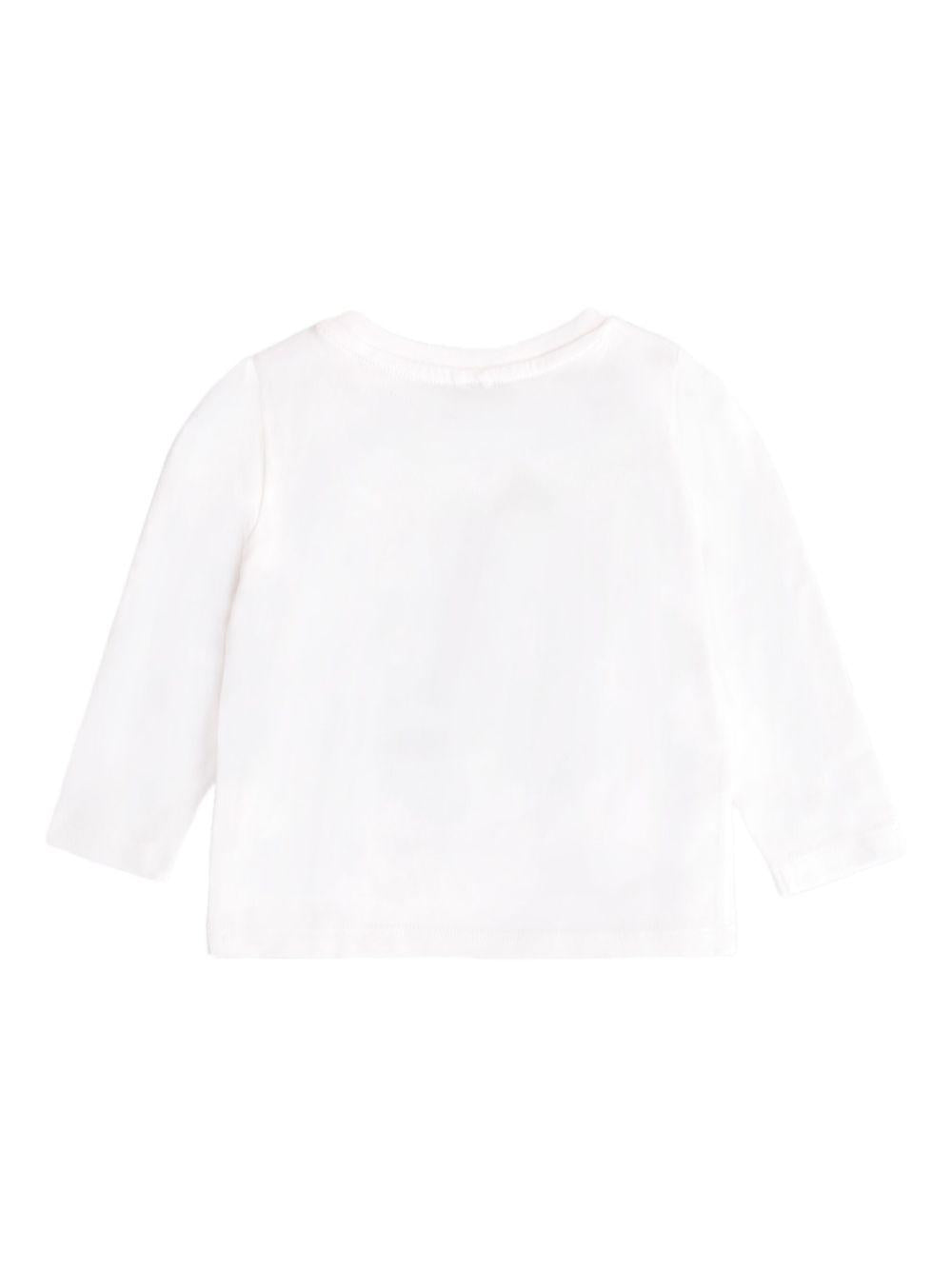 T-shirt per neonati Stella McCartney Kids bianco a maniche lunghe TX8100 Z0434 101 STELLA McCARTNEY KIDS 