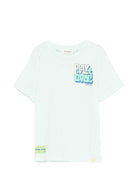 T-shirt per bambino Billieblush azzurro con dettaglio grafico sul petto U21689 73A BILLIEBLUSH KIDS 