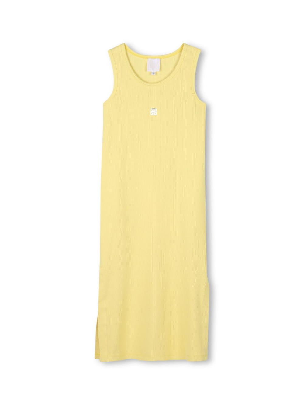 Abito a coste per bambina Givenchy Kids giallo con applicazione logo H30777 571 GIVENCHY KIDS 