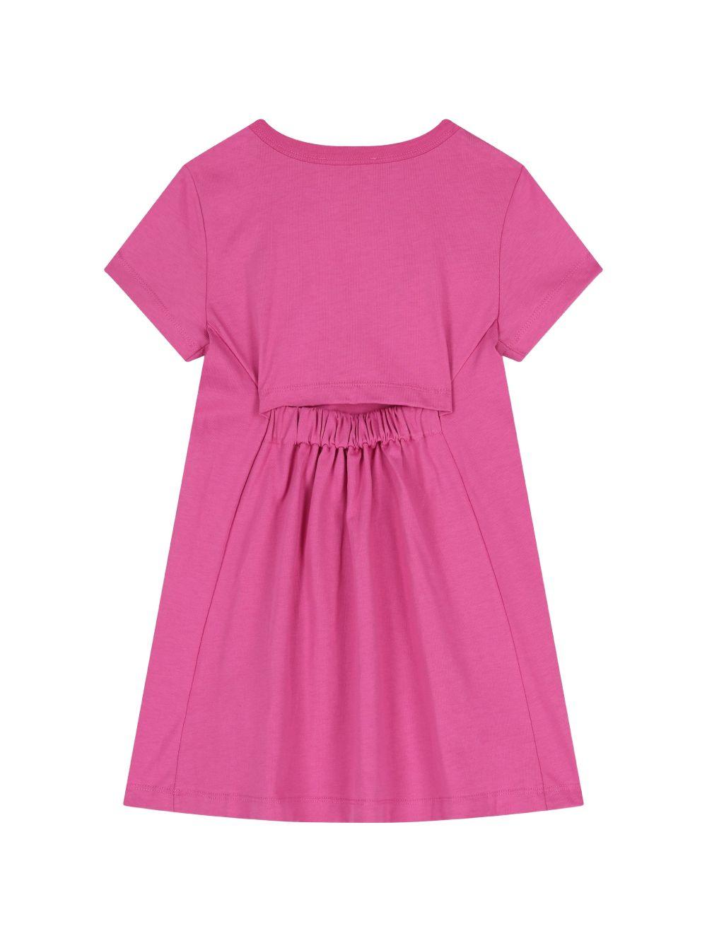 Abito per bambina Emilio Pucci Kids rosa con logo sul davanti PY1B71 Z3672 570 EMILIO PUCCI KIDS 