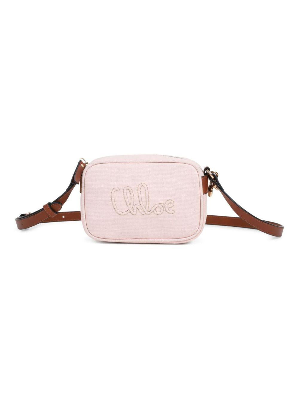 Borsa a spalla per bambina Chloé Kids rosa con ricamo C20876 46J CHLOE' KIDS 
