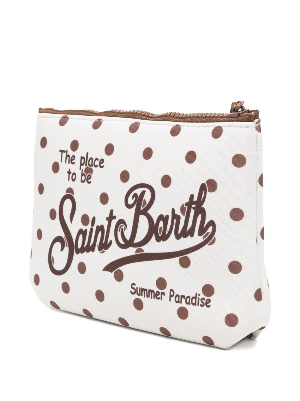 Pochette Aline MC2 Saint Barth beige con stampa a pois ALIN001 03287L MC2 ST. BARTH KIDS 