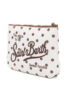 Pochette Aline MC2 Saint Barth beige con stampa a pois ALIN001 03287L MC2 ST. BARTH KIDS 