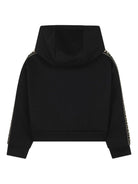 Felpa per bambina Michael Kors Kids nero in jersey con cappuccio R30478 09B MICHAEL KORS KIDS 