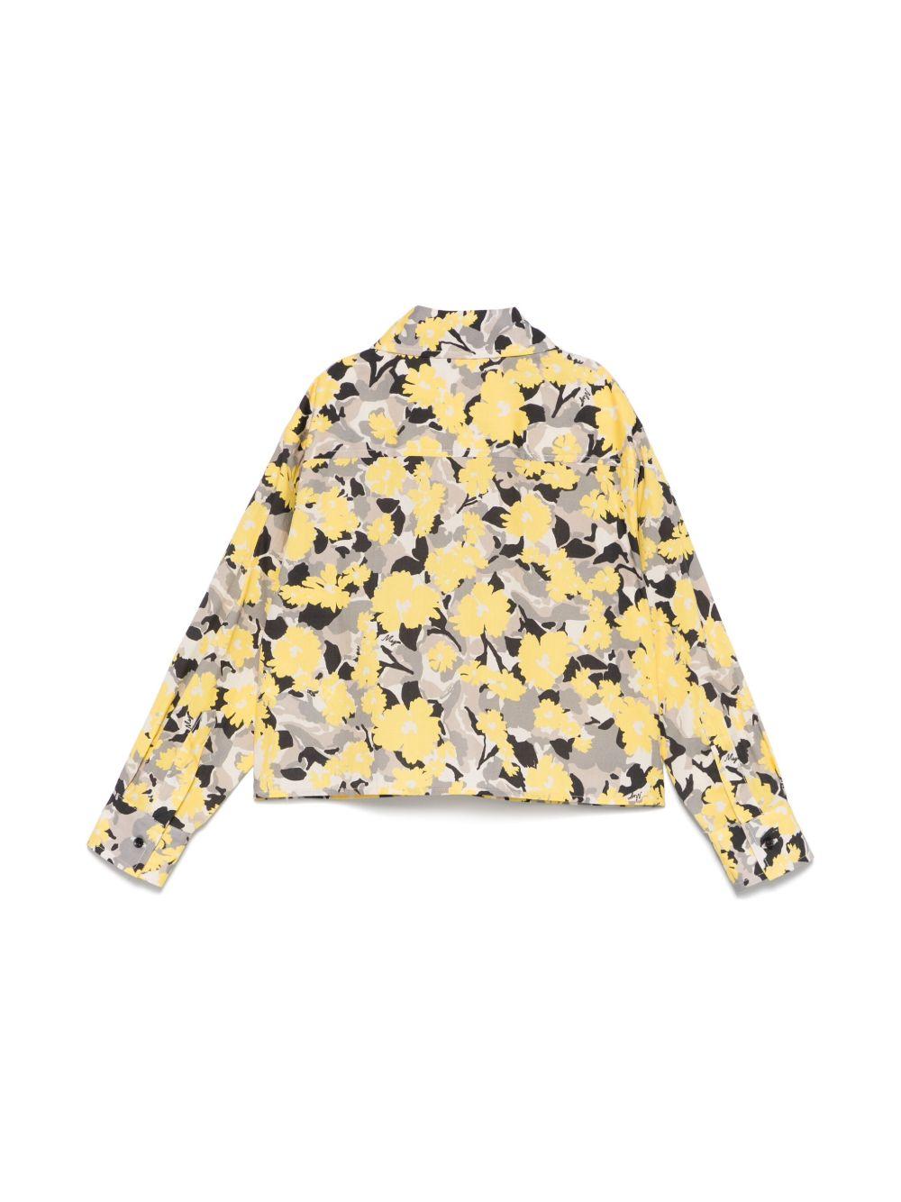 Camicia con stampa per bambina MSGM Kids giallo con polsini con abbottonatura S5MSJGSI124 110 MSGM KIDS 