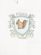 T-shirt per neonato Fendi Kids bianco con stampa grafica sul davanti BMI254 7AJ F0TU9 FENDI KIDS 
