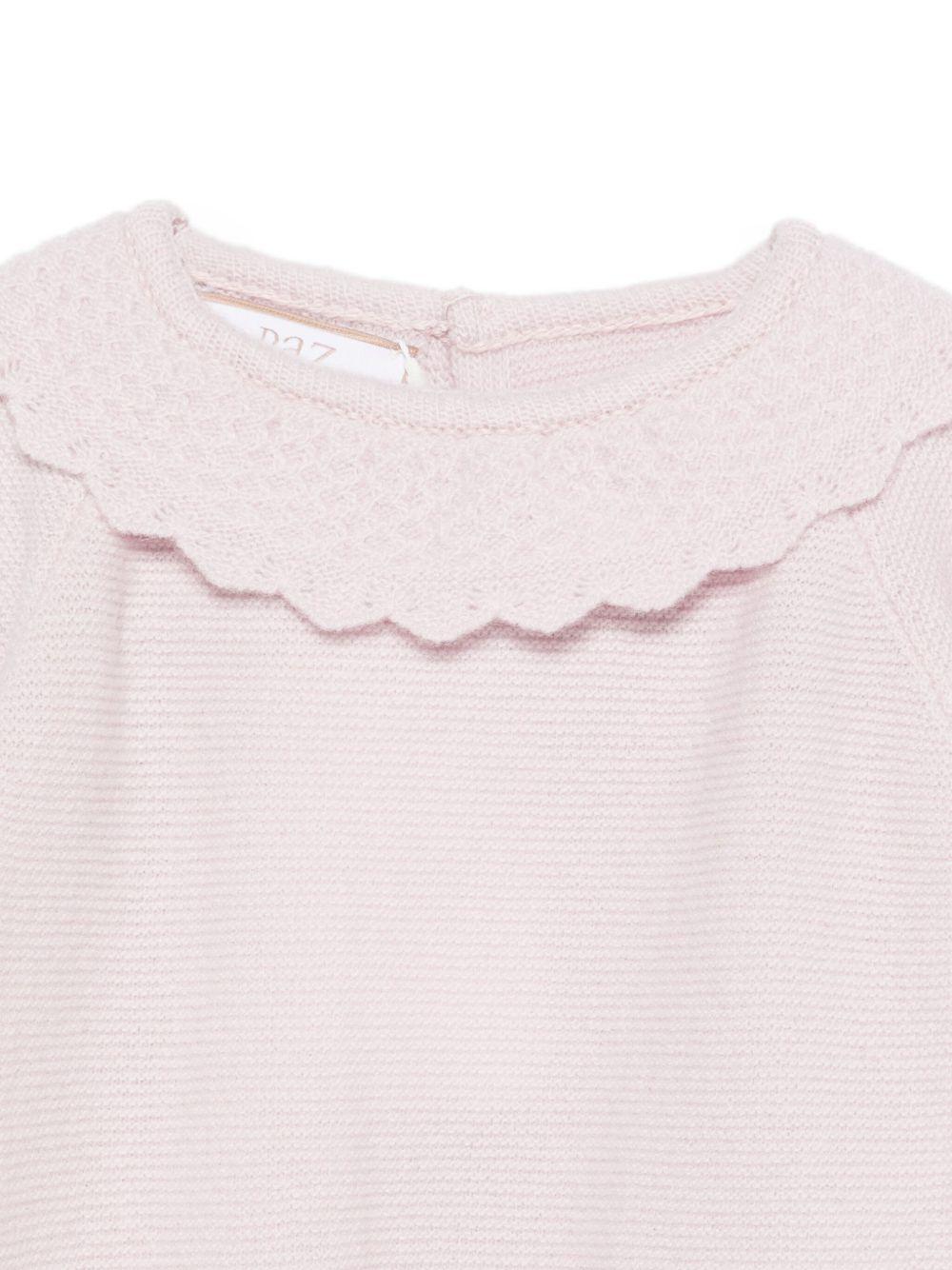 Tutina per neonata Paz Rodríguez rosa con colletto smerlato 005-113162 37 H109 PaZ RODRIGUEZ 