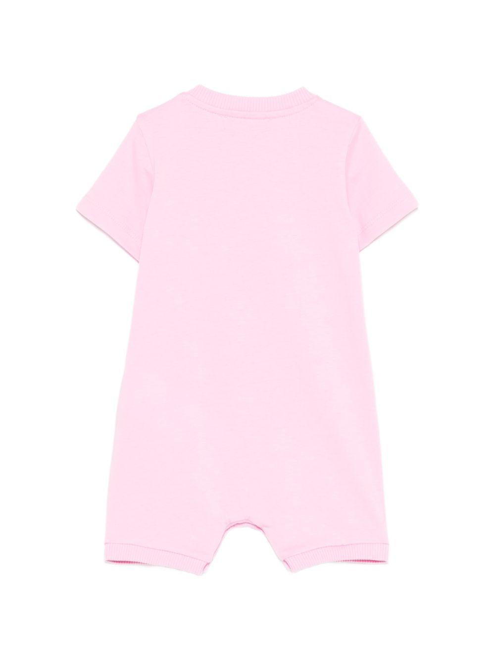 Tutina per neonata Moschino Kids rosa con stampa grafica Teddy Bear MTY022LAA01 51473 MOSCHINO KIDS 