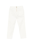 Pantaloni per bambina Balmain Kids bianchi con bottoni dorati BY6A51 Z3702 100 BALMAIN KIDS 