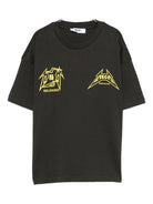 T-shirt per bambino MSGM Kids nero con stampa grafica F5MSJGTH267 MS064 MSGM KIDS 