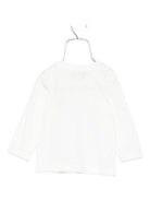 Felpa per neonati Moschino Kids bianco con stampa Teddy MVO00RLAA10 10063 MOSCHINO KIDS 