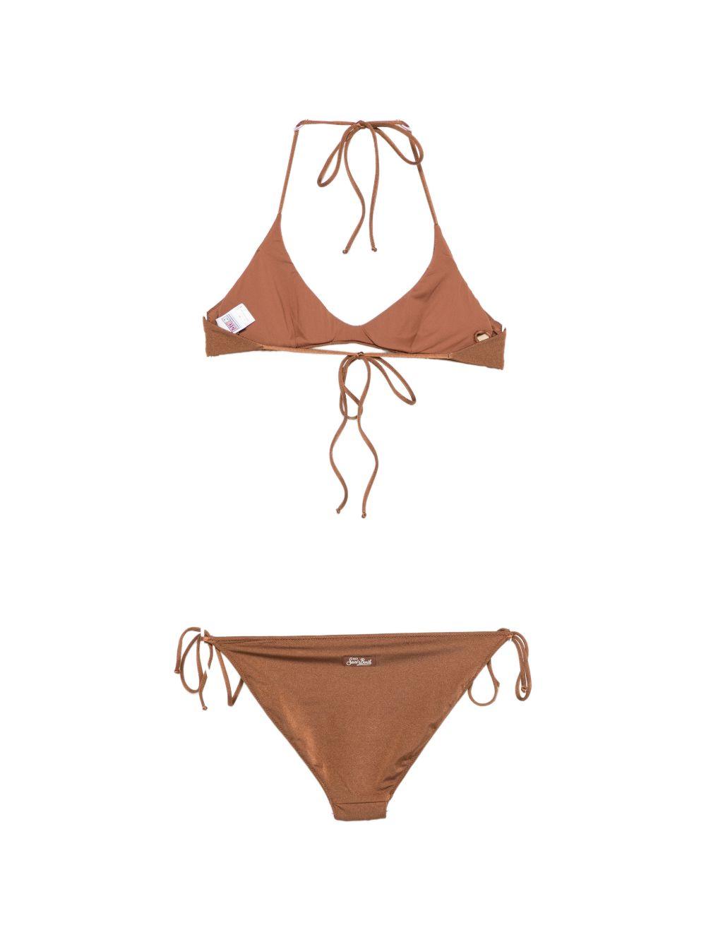 Costume per donna MC2 Saint Barth marrone con stampa zebrata VIR0001 08605L MC2 ST. BARTH 