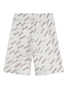 Shorts per bambino Kenzo Kids bianco con logo all-over K61683 117 KENZO KIDS 