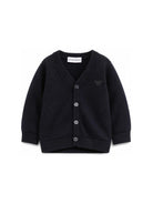 Cardigan per neonato Emporio Armani Kids blu navy con scollo a V EB000446 AF28773 UB118 EMPORIO ARMANI KIDS 