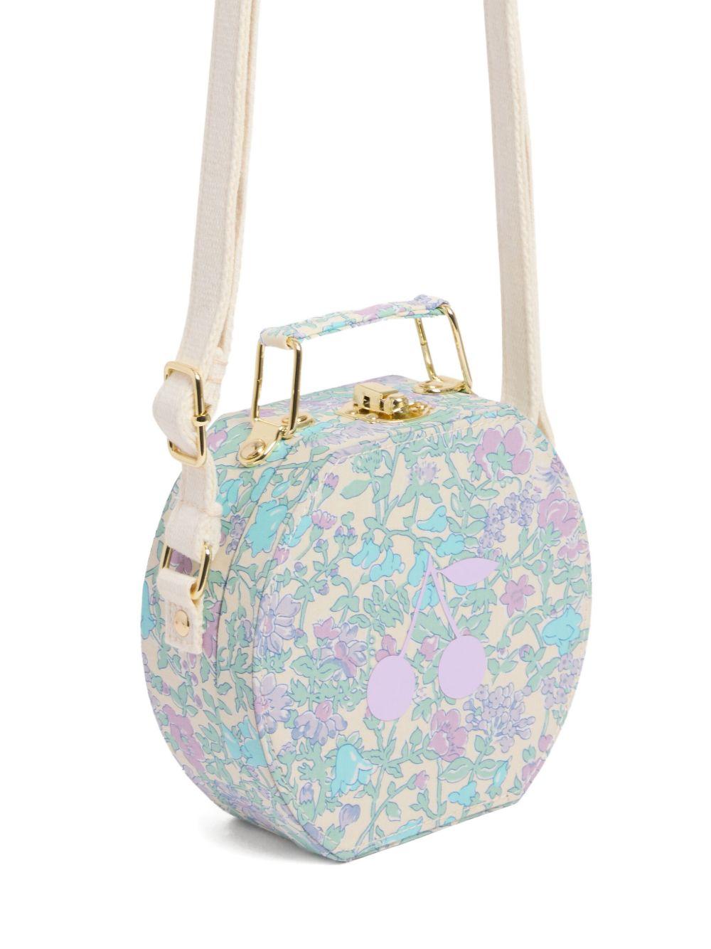 Borsa per bambina Bonpoint viola con stampa a fiori C06GBAW00003 556 BONPOINT KIDS 