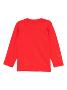 T-shirt per neonati Moschino Kids rossa con logo Teddy Bear sul davanti M9O00RLAA10 50109 MOSCHINO KIDS 