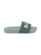 Ciabatte da bambino Boss Kids verde con logo J52799 68C BOSS KIDS 