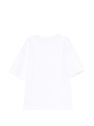T-shirt per bambino Boss Kidswear bianco con stampa grafica sul davanti J52990 10P BOSS KIDS 