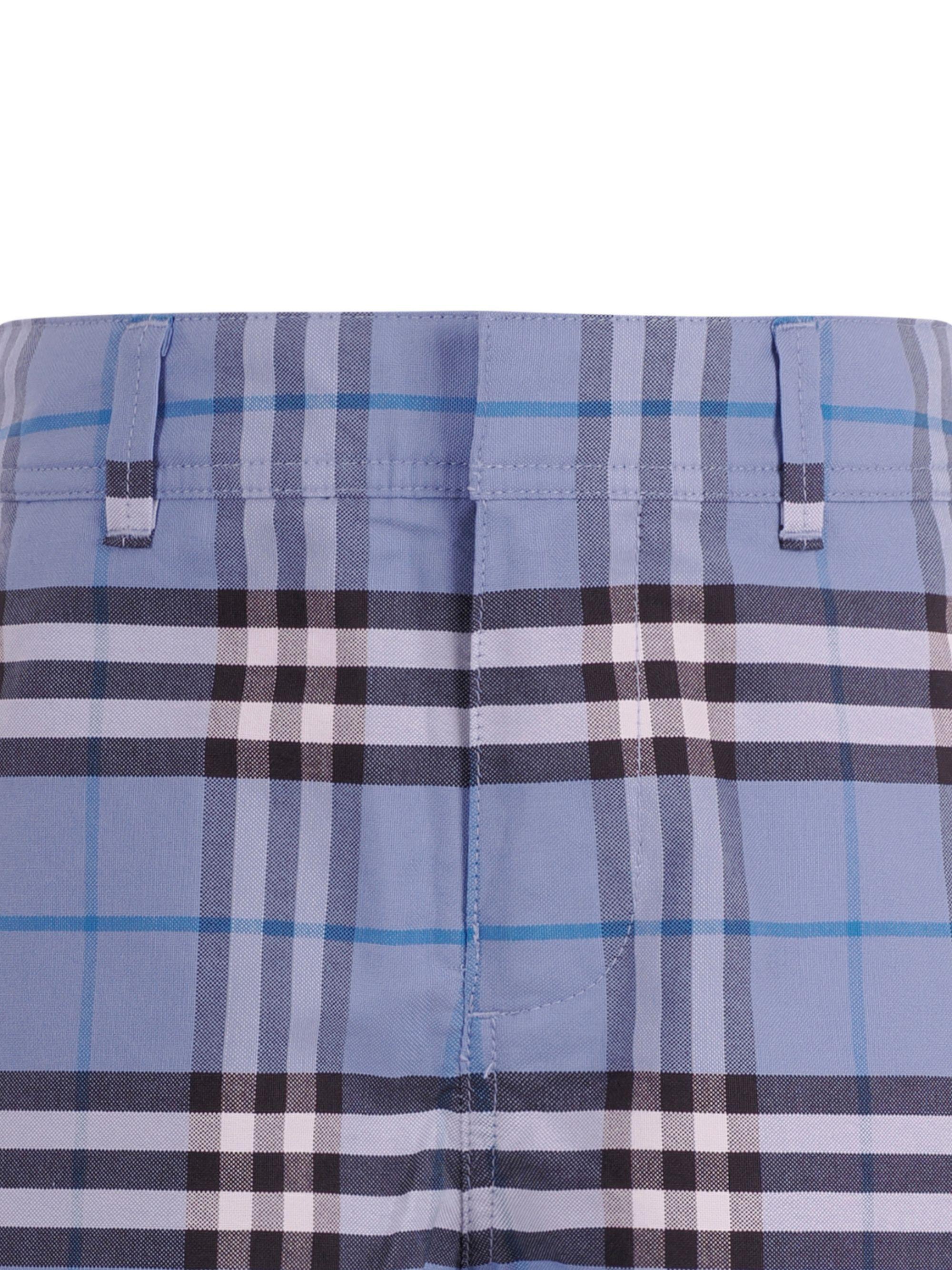 Shorts per bambino Burberry Kids blu fiordilaiso a quadri 8117928 C4258 BURBERRY KIDS 
