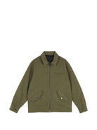 Giubbino per bambino Givenchy Kids verde con logo ricamato sul petto H31405 653 GIVENCHY KIDS 