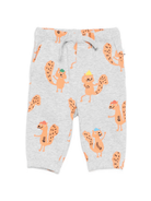 Pantaloni per neonato Stella McCartney Kids grigio con coulisse e stampa scoiattolo TX6570 Z3199 807MC STELLA McCARTNEY KIDS 