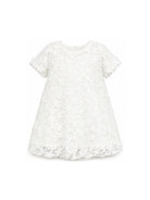 Abito in pizzo per bambina Balmain Kids bianco con ricamo a fiori BY1D51 U0263 100 BALMAIN KIDS 