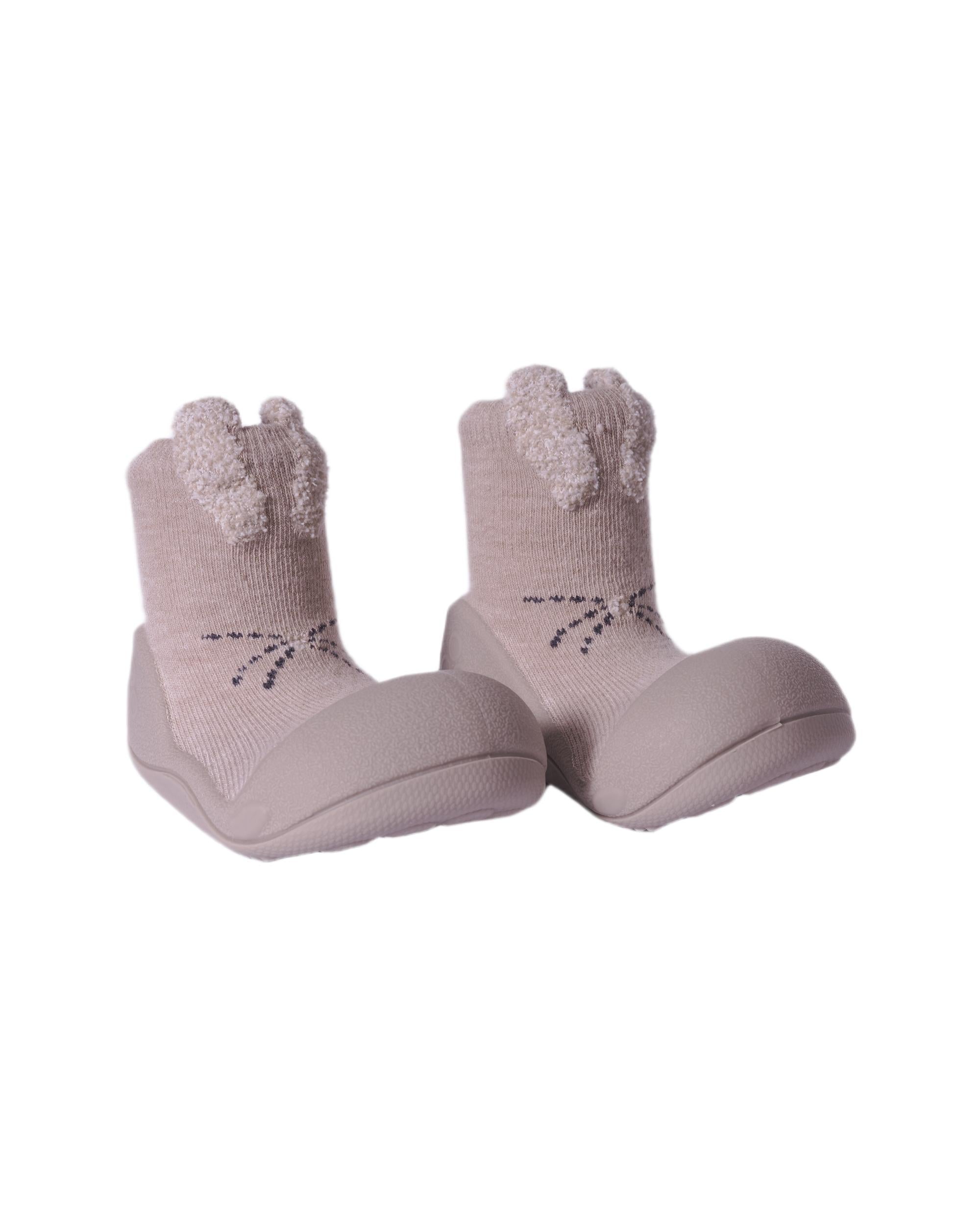 Scarpine primi passi per neonati Attipas beige con applicazione orecchie coniglio RA03 BEIGE ATTIPAS 