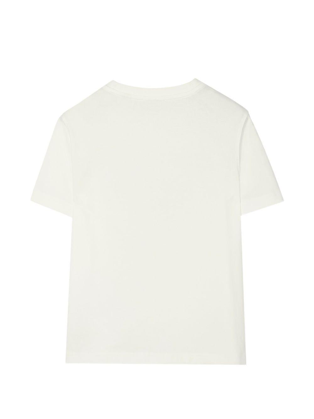 T-shirt per bambini Burberry Kids bianca con stampa logo sul davanti 8126308 A2014 BURBERRY KIDS 