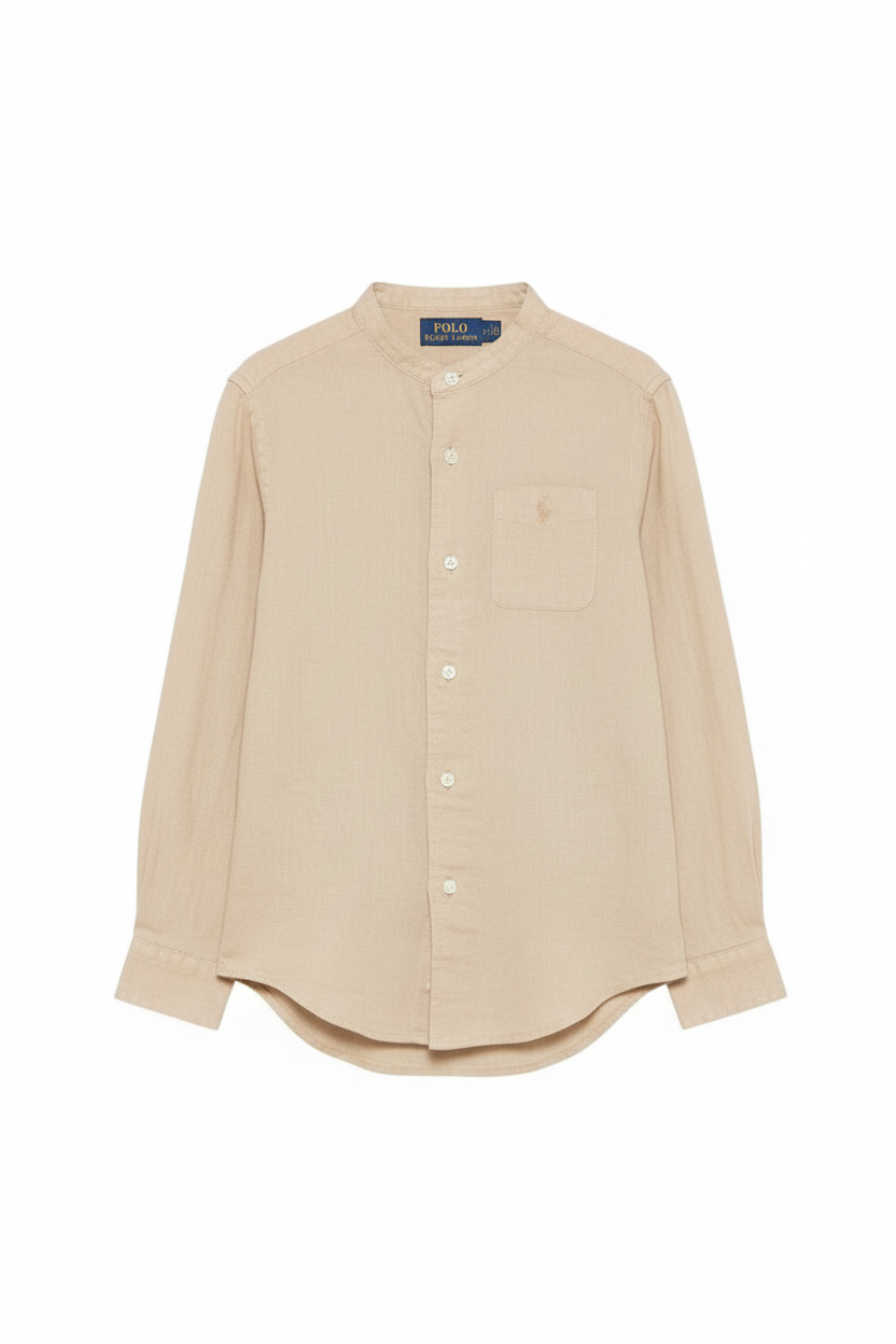 Camicia per bambino Polo Ralph Lauren Kids beige con colletto alla coreana 322964592 502 Ralph Lauren kids 