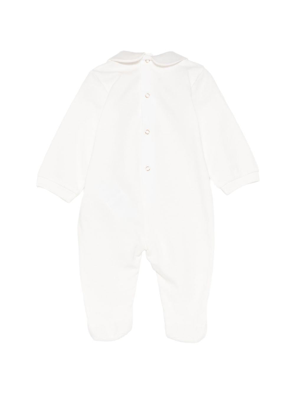 Tutina per neonata Elisabetta Franchi La Mia Bambina bianca con dettaglio fiocco ENTU1540RA016 0004 ElISABETTA FRANCHI KIDS 