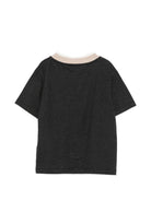T-shirt per bambino Eleventy Kids grigia con girocollo a contrasto EZ8H11 Z3711 811 ELEVENTY KIDS 