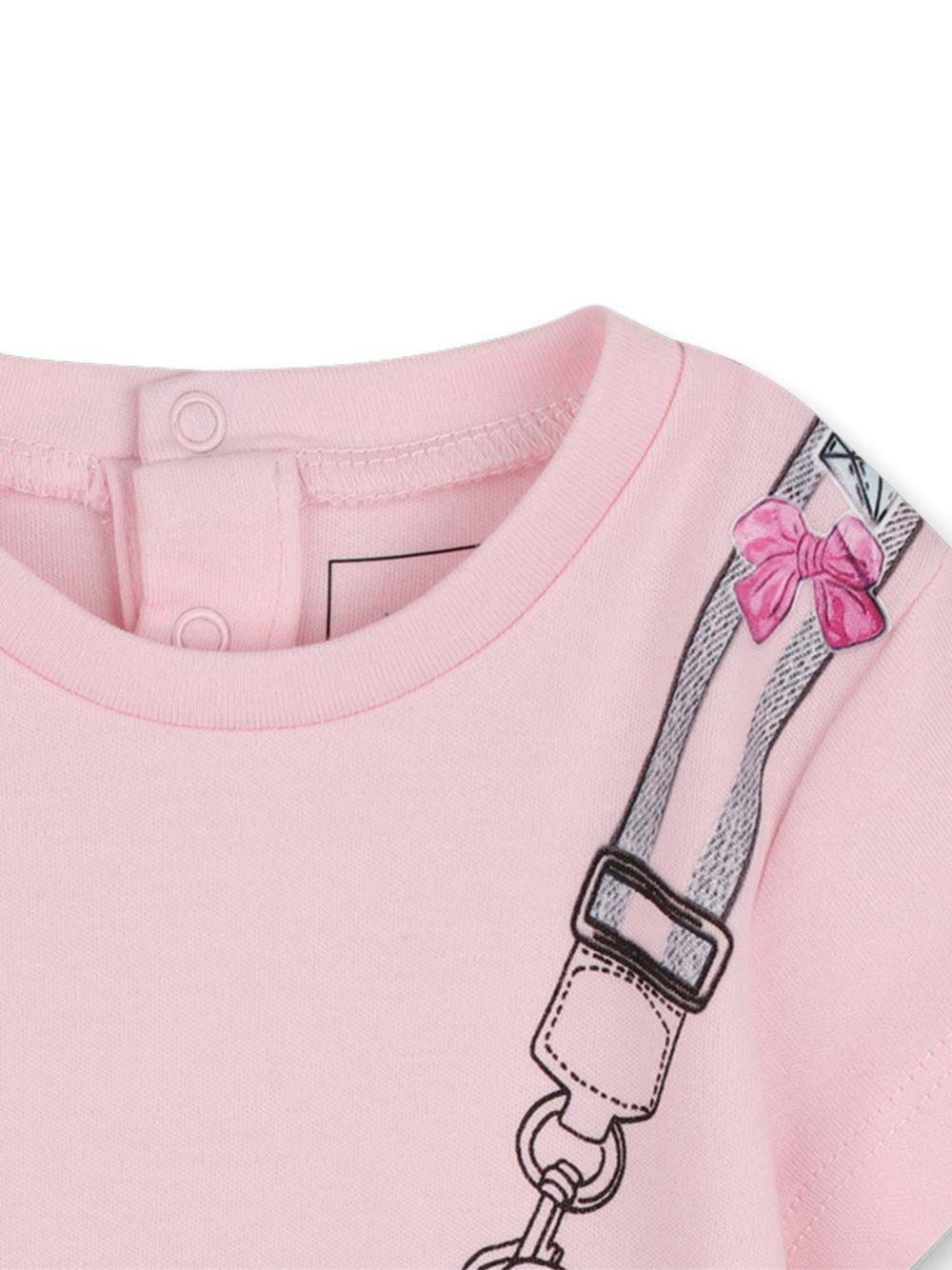 Tutina per neonata The Marc Jacobs Kids rosa con stampa grafica sul davanti W60807 475 THE MARC JACOBS KIDS 
