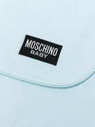 Coperta per neonato Moschino Kids azzurro con stampa Teddy Bear MUB00MLCA19 40304 MOSCHINO KIDS 