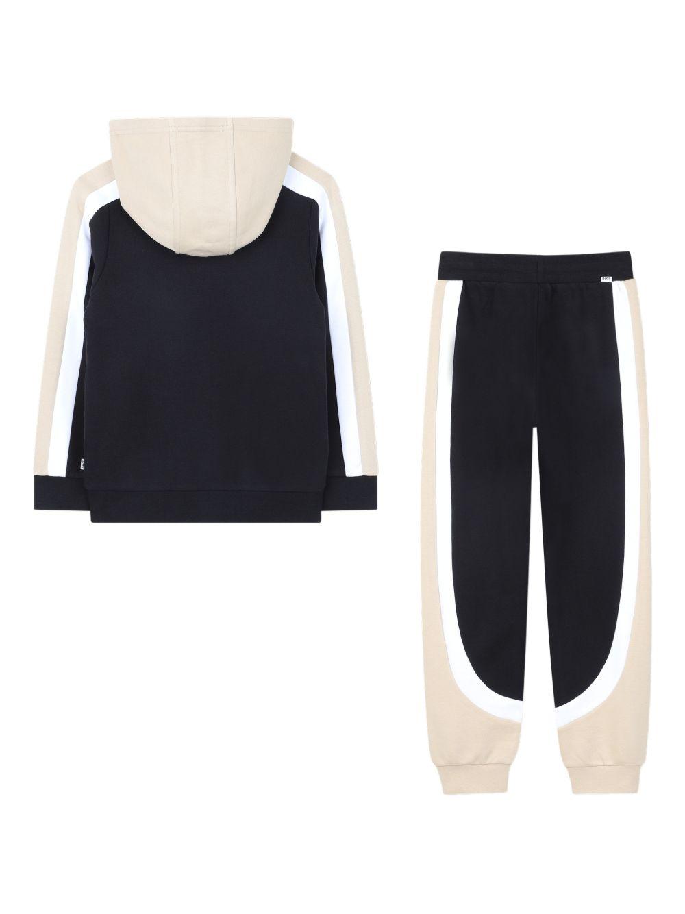 Tuta sportiva per bambino Boss Kidswear nera con design color-block J53004 09B BOSS KIDS 
