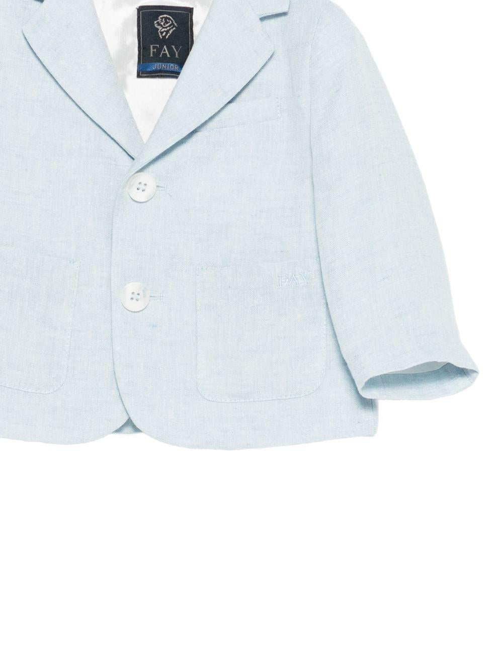 Giacca per neonato Fay Kids azzurra con revers classici FY2514 I0318 607 FAY KIDS 