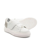 Sneakers per bambina Monnalisa bianco con frange di cristalli 87E008 5721 0001 MONNALISA KIDS 