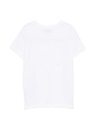 T-shirt per bambini Moschino Kids bianca con stampa grafica HYM058LAA02 10101 MOSCHINO KIDS 