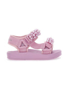 Sandali per bambina Monnalisa rosa con applicazioni a perline 8CG012 7700 0065 MONNALISA KIDS 