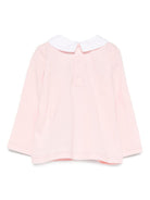 T-shirt per neonata Moschino Kids rosa con ricamo orsetto MDO00TLFA01 50209 MOSCHINO KIDS 