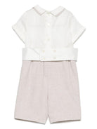 Tutina per neonato La Stupenderia beige con inserti CBPG51 D11 LA STUPENDERIA 