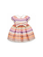 Abito per neonata Missoni Kids multicolore con stampa a zigzag MZ1031 K0293 999 MISSONI KIDS 