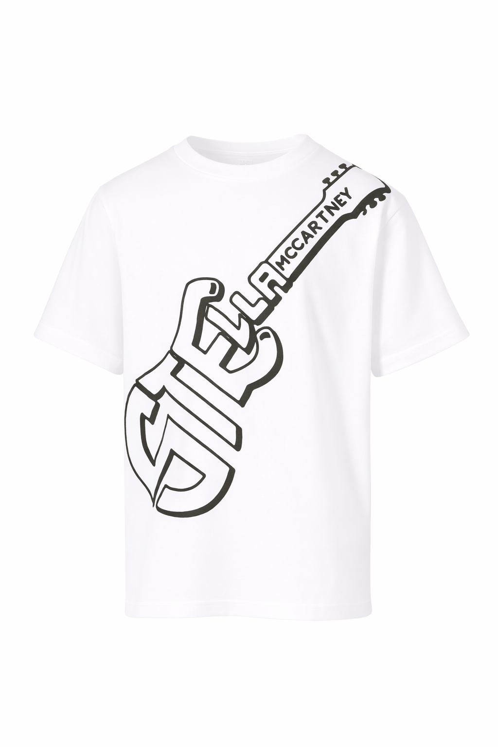 T-shirt per bambino Stella McCartney Kids bianca con stampa grafica sul davanti TY8P71 Z0434 101 STELLA McCARTNEY KIDS 