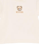 T-shirt per neonati Moschino Kids beige con dettagli ricamati MYM047LAA23 20404 MOSCHINO KIDS 