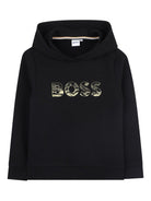 Felpa per bambino BOSS Kids nera con cappuccio J52355 09B BOSS KIDS 