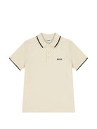 Polo per bambino Boss Kids color crema con chiusura a bottoni J53169 21C BOSS KIDS 
