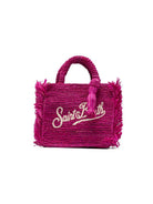 Borsa Vanity Mini MC2 Saint Barth fucsia in rafia con nappa VAMI017 00453L MC2 ST. BARTH KIDS 