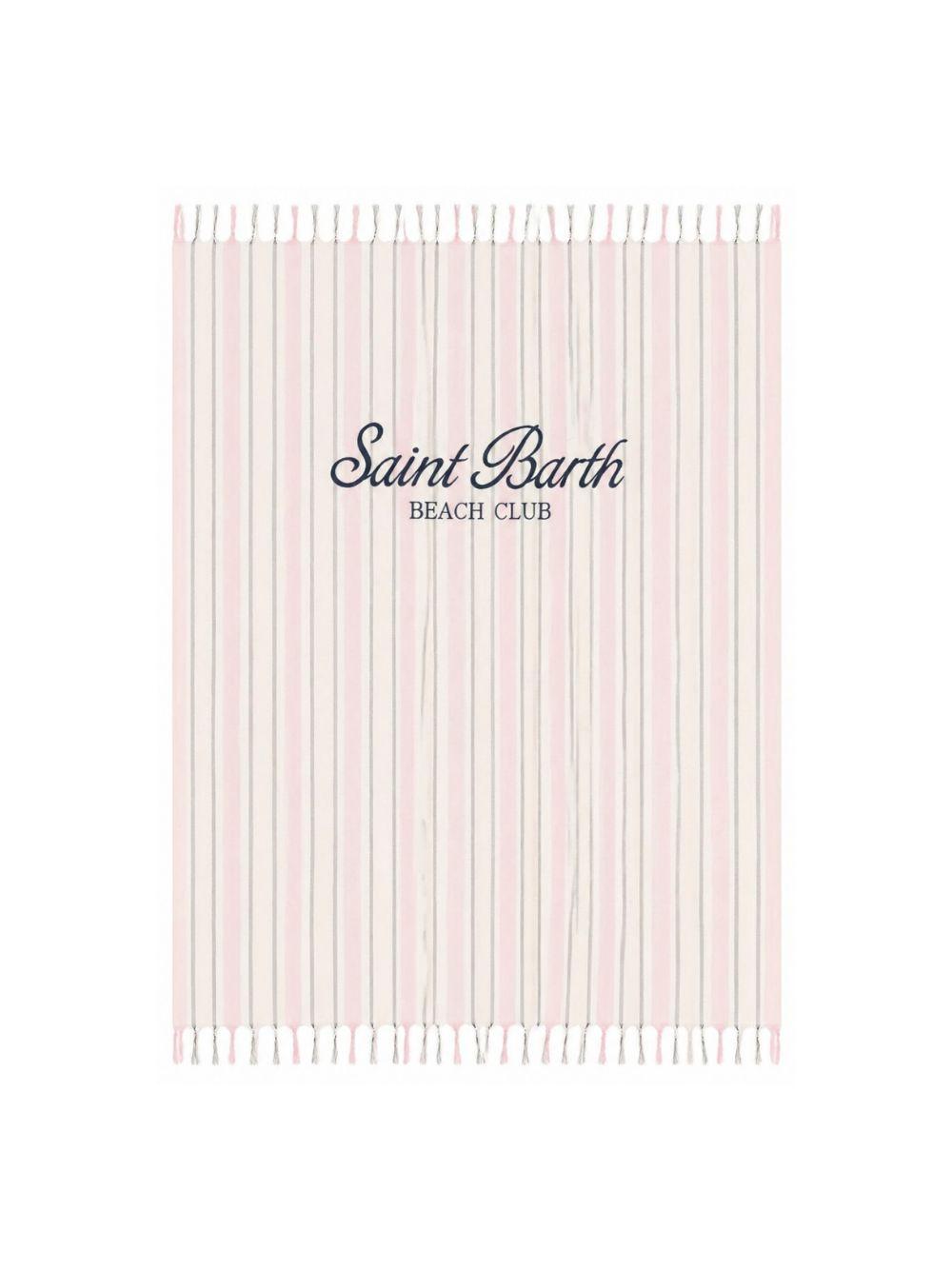 Telo mare MC2 Saint Barth rosa con motivo a righe FOUL002 02598L MC2 ST. BARTH KIDS 