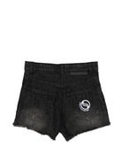 Shorts per bambina Stella McCartney Kids nero con bordi sfrangiati TY6D69 Z3543 930 STELLA McCARTNEY KIDS 
